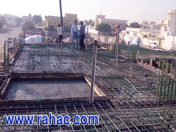 أعمال صب سقف الدور الأول 