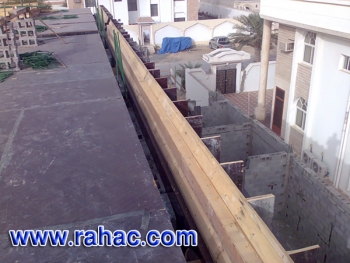 أعمال نجارة سقف الطابق الاول 