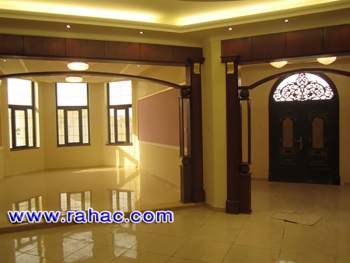 أعمال تشطيبات صالة الطابق الاول 