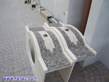 مراحل عمل المغاسل الرخام
