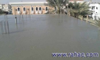 الانتهاء من صب سقف الدور الأول علوي