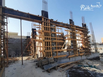 اعمال نجارة اعمدة الطابق الارضي