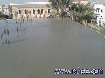 الانتهاء من صب سقف الدور الأول علوي 